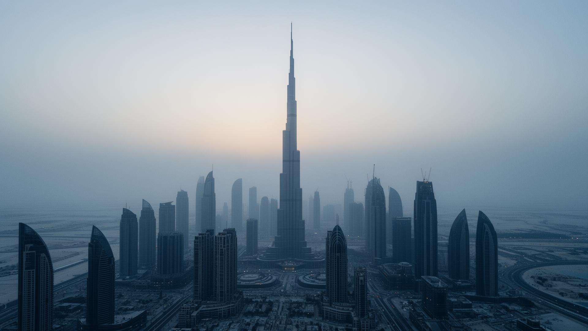 Dubai skyline at dawn